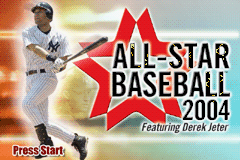All-Star Baseball 2004 title screen for GameBoy Advance